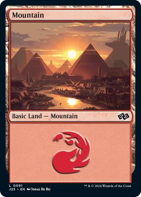 Magic: The Gathering - Foundations Jumpstart - Mountain (0091) - 91 - Normal