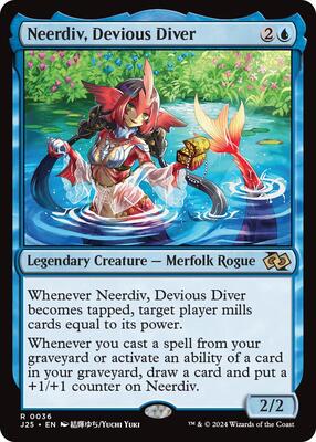 Magic: The Gathering - Foundations Jumpstart - Neerdiv, Devious Diver (Anime) - 36 - Normal