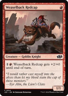 Magic: The Gathering - Foundations Jumpstart - Weaselback Redcap - 614 - Normal