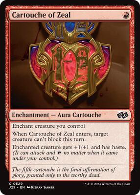 Magic: The Gathering - Foundations Jumpstart - Cartouche of Zeal - 529 - Normal