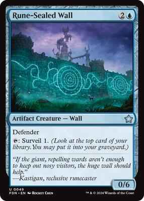 Magic: The Gathering - Foundations - Rune-Sealed Wall (0049) - Uncommon