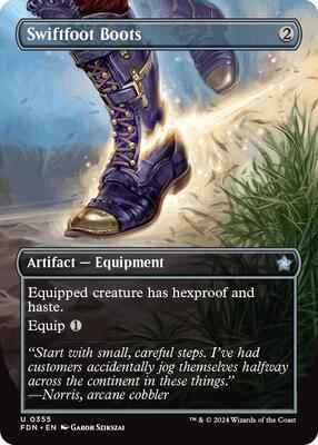 Magic: The Gathering - Foundations - Swiftfoot Boots (Borderless) - Foil