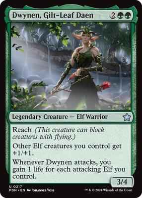 Magic: The Gathering - Foundations - Dwynen, Gilt-Leaf Daen - Foil