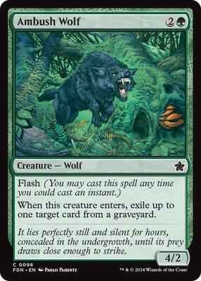 Magic: The Gathering - Foundations - Ambush Wolf - Normal
