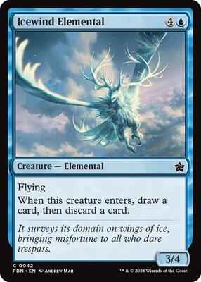 Magic: The Gathering - Foundations - Icewind Elemental (0042) - Common