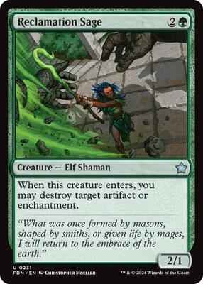 Magic: The Gathering - Foundations - Reclamation Sage - Uncommon