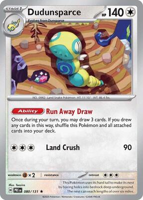 Pokemon SV: Prismatic Evolutions Dudunsparce - Anime Card Craze
