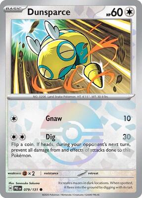 Pokemon SV: Prismatic Evolutions Dunsparce (Poke Ball Pattern) - Anime Card Craze
