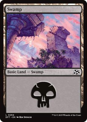 Magic: The Gathering - Aetherdrift - Swamp (0284) - Normal - Anime Card Craze