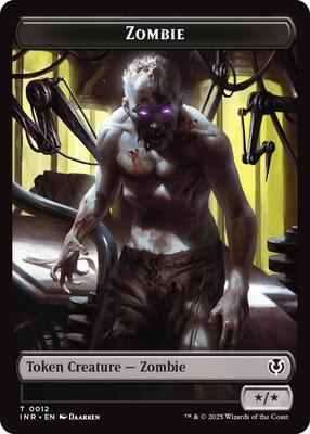 Magic: The Gathering - Innistrad Remastered - Zombie (0011) // Zombie (0012) Double-Sided Token - Token - Foil