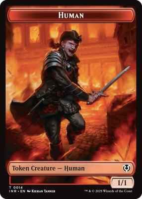 Magic: The Gathering - Innistrad Remastered - Human (0014) // Emblem - Chandra, Dressed to Kill Double-Sided Token - Token - Foil