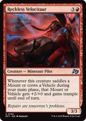 Magic: The Gathering - Aetherdrift - Reckless Velocitaur - 144 - Normal