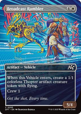 Magic: The Gathering - Aetherdrift - Broadcast Rambler (Borderless) - Foil - Anime Card Craze