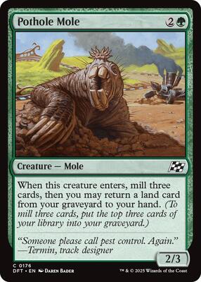 Magic: The Gathering - Aetherdrift - Pothole Mole - Normal - Anime Card Craze