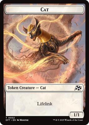 Magic: The Gathering - Aetherdrift - Cat // Thopter (0010) Double-Sided Token - Foil - Anime Card Craze