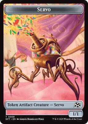 Magic: The Gathering - Aetherdrift - Servo // Thopter (0009) Double-Sided Token - Normal - Anime Card Craze
