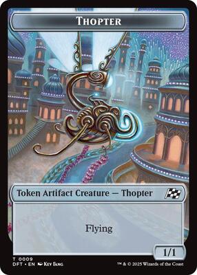 Magic: The Gathering - Aetherdrift - Thopter (0009) // Treasure Double-Sided Token - Normal - Anime Card Craze