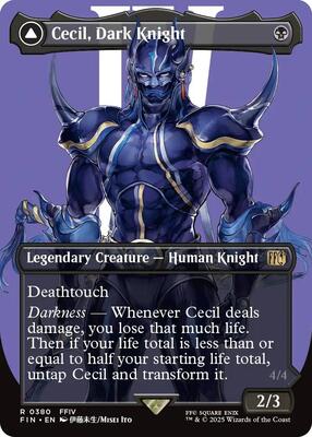 Magic: The Gathering - FINAL FANTASY - Cecil, Dark Knight (Borderless) - 380 - Normal (JAPANESE)