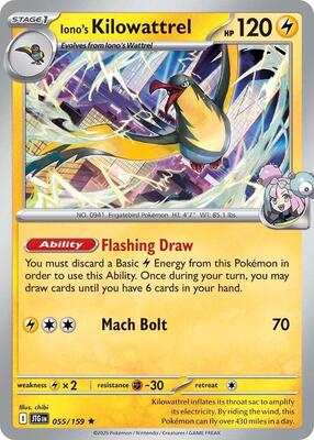 Pokemon SV09: Journey Together Iono's Kilowattrel - 055/159 - Anime Card Craze