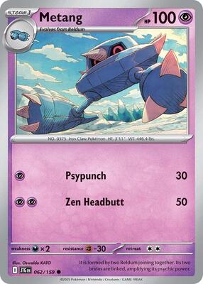 Pokemon - SV09: Journey Together - Metang - Anime Card Craze