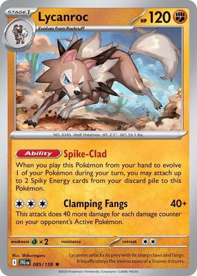 Pokemon - SV09: Journey Together - Lycanroc - 085/159 - Anime Card Craze