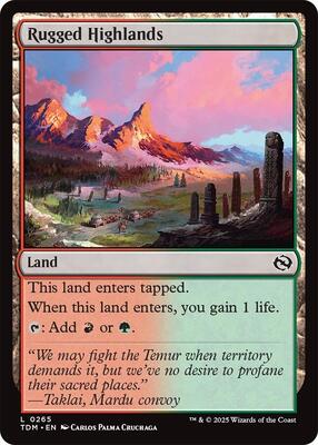 Magic: The Gathering - Tarkir: Dragonstorm - Rugged Highlands - Normal - Anime Card Craze