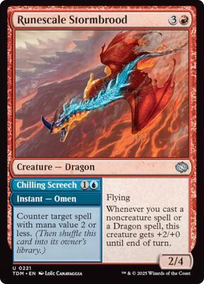 Magic: The Gathering - Tarkir: Dragonstorm - Runescale Stormbrood - Normal - Anime Card Craze