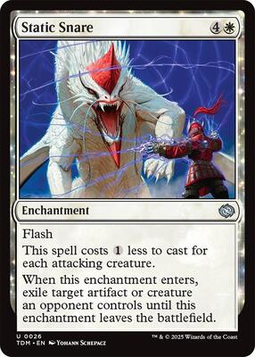Magic: The Gathering - Tarkir: Dragonstorm - Static Snare - Foil - Anime Card Craze