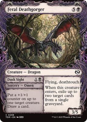 Magic: The Gathering - Tarkir: Dragonstorm - Feral Deathgorger (Showcase) - Foil - Anime Card Craze