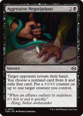 Magic: The Gathering - Tarkir: Dragonstorm - Aggressive Negotiations - Foil - Anime Card Craze