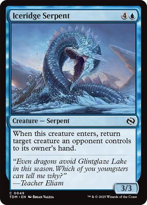 Magic: The Gathering - Tarkir: Dragonstorm - Iceridge Serpent - Normal - Anime Card Craze