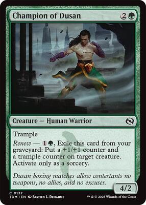 Magic: The Gathering - Tarkir: Dragonstorm - Champion of Dusan - Foil - Anime Card Craze
