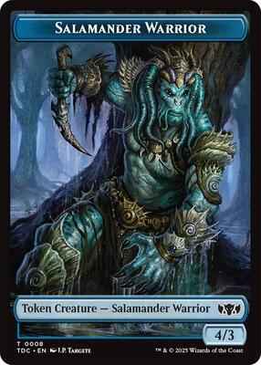 Magic: The Gathering - Commander: Tarkir: Dragonstorm - Salamander Warrior // Zombie Druid Double-Sided Token - Normal