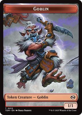 Magic: The Gathering - Tarkir: Dragonstorm - Goblin // Warrior Double-Sided Token - Normal - Anime Card Craze