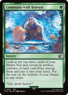 Magic: The Gathering - FINAL FANTASY - Commune with Beavers - 182 - Foil