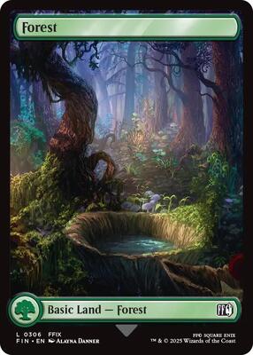 Magic: The Gathering - FINAL FANTASY - Forest (0306) - 306 - Foil