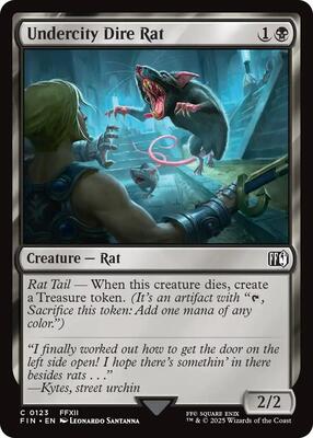 Magic: The Gathering - FINAL FANTASY - Undercity Dire Rat - 123 - Normal
