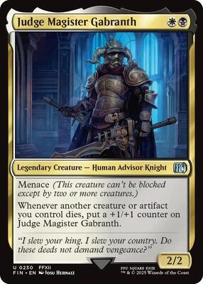Magic: The Gathering - FINAL FANTASY - Judge Magister Gabranth - 230 - Foil