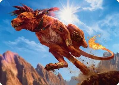 Magic: The Gathering - Art Series: FINAL FANTASY - Red XIII, Proud Warrior Art Card - 30 - Normal