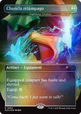 Magic: The Gathering - Secret Lair Drop Series - Chancla relÃ¡mpago - Lightning Greaves (Rainbow Foil) - Foil