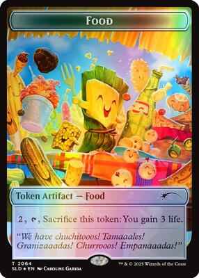 Magic: The Gathering - Secret Lair Drop Series - Food Token (2064) (Rainbow Foil) - Foil