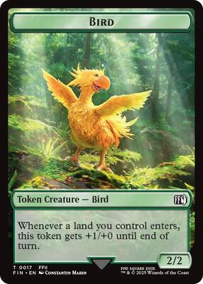 Magic: The Gathering - FINAL FANTASY - Bird (0017) // Wizard (0015) Double-Sided Token - 17 // 15 - Normal