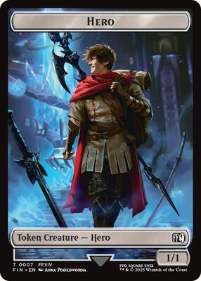 Magic: The Gathering - FINAL FANTASY - Hero (0007) // Treasure (0023) Double-Sided Token - 7 // 23 - Normal
