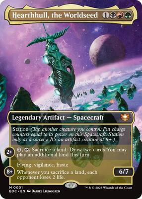 Magic: The Gathering - Commander: Edge of Eternities - Hearthhull, the Worldseed (Borderless) - Mythic – 1 - Foil