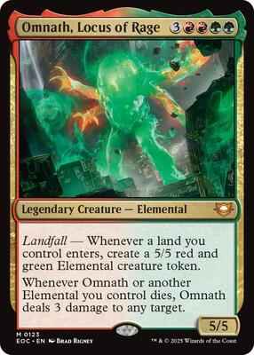 Magic: The Gathering - Commander: Edge of Eternities - Omnath, Locus of Rage - Mythic – 123 - Normal