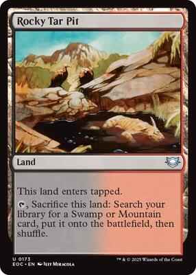 Magic: The Gathering - Commander: Edge of Eternities - Rocky Tar Pit - Uncommon – 173 - Normal