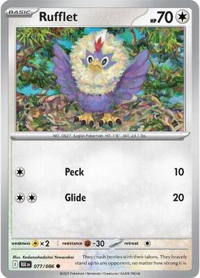 Pokemon SV: Black Bolt Rufflet - Anime Card Craze