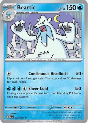 Pokemon SV: Black Bolt Beartic - Anime Card Craze