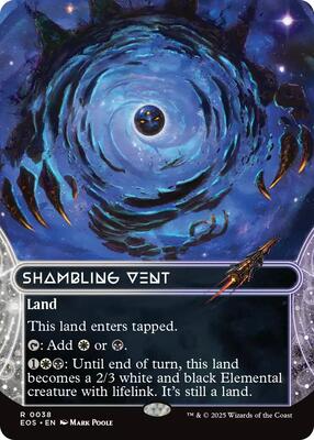 Magic: The Gathering - Edge of Eternities: Stellar Sights - Shambling Vent (0038) (Borderless) - Rare – 38 - Foil