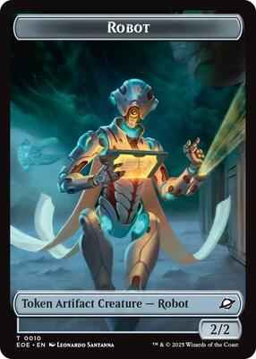 Magic: The Gathering - Edge of Eternities - Robot // Lander (0004) Double-Sided Token - Token – 10 // 4 - Normal
